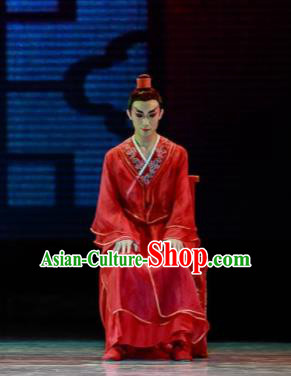 Sunsets Chinese Classical Dance Ancient Scholar Xu Xian Wedding Red Clothing Stage Performance Dance Costume for Men