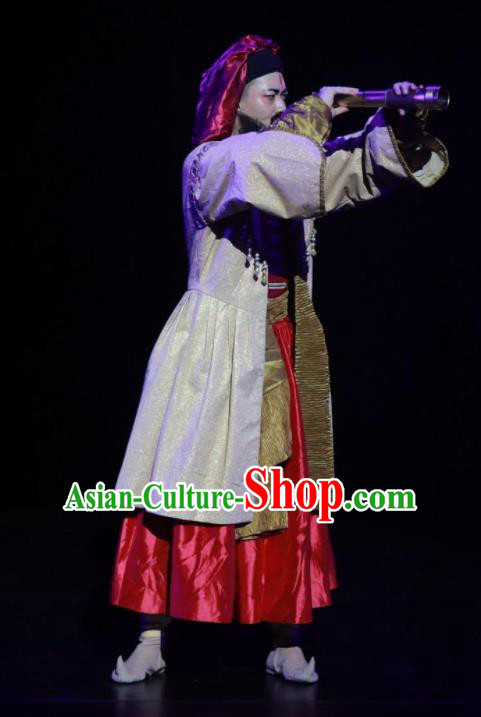 Meet Millennium Chinese Ancient Khitans Dance Clothing Stage Performance Dance Costume for Men