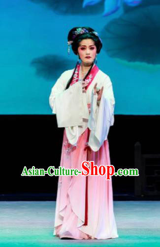 Phoenix Hairpin Chinese Peking Opera Pink Dress Stage Performance Dance Costume and Headpiece for Women