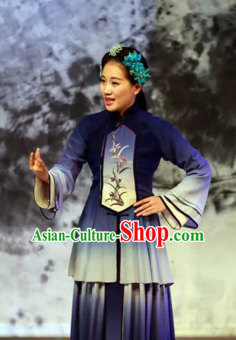 Huang Ye Hong Lou Chinese Peking Opera Purple Dress Stage Performance Dance Costume and Headpiece for Women