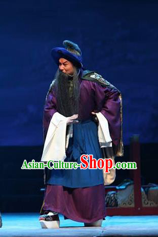 Su Wu In Desert Chinese Beijing Opera Herdsman Clothing Stage Performance Dance Costume and Headpiece for Men