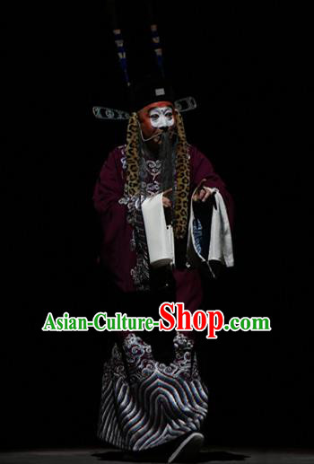 Su Wu In Desert Chinese Beijing Opera Official Clothing Stage Performance Dance Costume and Headpiece for Men