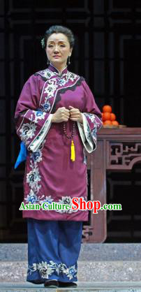 Shi Niang Chinese Classical Dance Old Lady Dress Stage Performance Dance Costume and Headpiece for Women