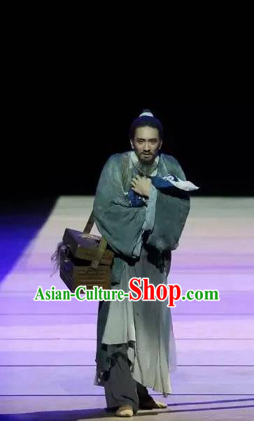 Drama Chinese Orphan Chinese Ancient Clothing Stage Performance Dance Costume and Headpiece for Men