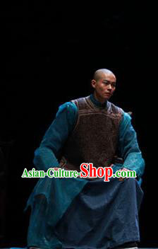 Beijing Fayuansi Chinese Ancient Qing Dynasty Tan Sitong Clothing Stage Performance Dance Costume and Headpiece for Men