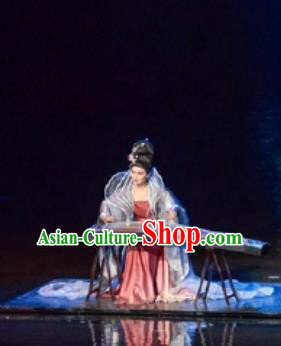 Return To the Three Gorges Chinese Classical Dance Ancient Imperial Consort Dress Stage Performance Costume and Headpiece for Women