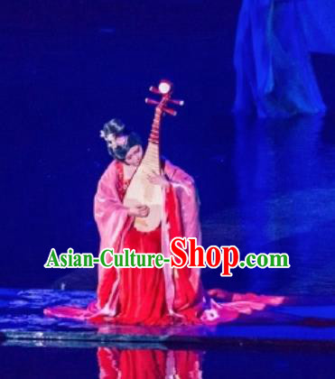 Return To the Three Gorges Chinese Classical Dance Ancient Court Dress Stage Performance Costume and Headpiece for Women