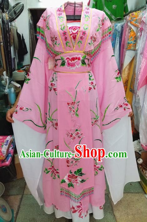 Chinese Traditional Beijing Opera Costume Peking Opera Princess Pink Dress for Adults
