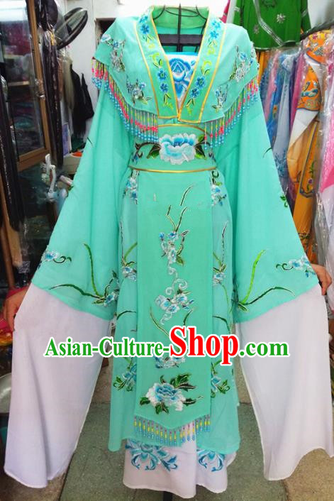 Chinese Traditional Beijing Opera Costume Peking Opera Princess Green Dress for Adults