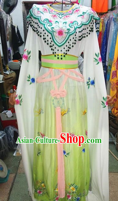 Chinese Traditional Beijing Opera Actress Costume Peking Opera Princess Green Dress for Adults