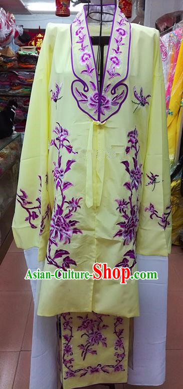 Chinese Traditional Beijing Opera Tsingyi Costume Peking Opera Actress Yellow Dress for Adults