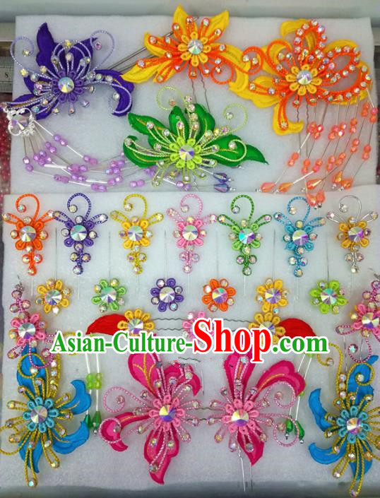 Chinese Traditional Beijing Opera Hair Accessories Peking Opera Princess Head Ornaments Hairpins for Adults