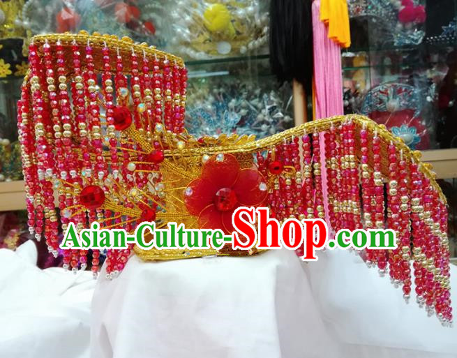 Chinese Traditional Beijing Opera Imperial Consort Head Ornaments Hat Hair Accessories for Adults