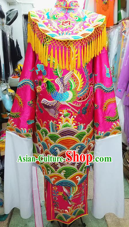 Chinese Traditional Beijing Opera Queen Rosy Water Sleeve Dress Peking Opera Actress Costume for Adults