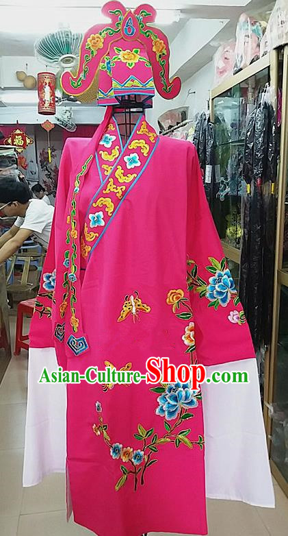 Chinese Traditional Beijing Opera Niche Costume Peking Opera Nobility Childe Rosy Robe for Adults