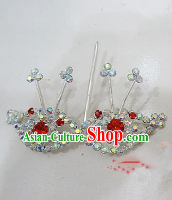 Chinese Traditional Beijing Opera Diva Hairpins Princess Crystal Hair Clip Hair Accessories for Adults