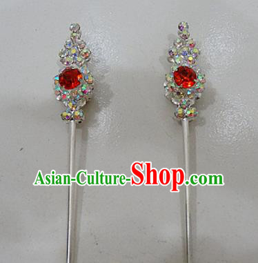 Chinese Traditional Beijing Opera Diva Hairpins Princess Crystal Hair Clip Hair Accessories for Adults