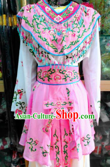 Chinese Traditional Beijing Opera Peri Pink Dress Peking Opera Young Lady Costume for Adults