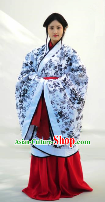 Chinese Ancient Nobility Lady Hanfu Dress Han Dynasty Princess Historical Costumes Complete Set