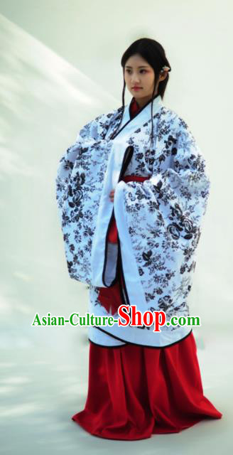Chinese Ancient Nobility Lady Hanfu Dress Han Dynasty Princess Historical Costumes Complete Set