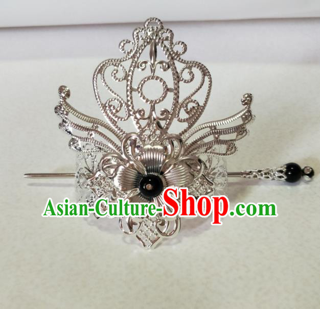 Chinese Traditional Hair Accessories Ancient Swordsman Prince Hairdo Crown Headwear for Men