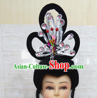 Chinese Traditional Beijing Opera Hair Accessories Ancient Imperial Consort Hairpins and Wigs for Adults
