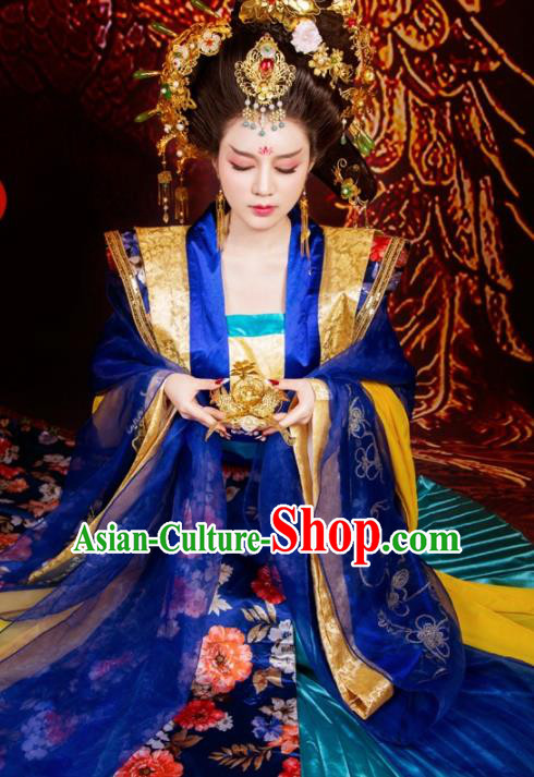 Chinese Ancient Tang Dynasty Palace Historical Costumes Traditional Imperial Concubine Hanfu Dress for Women