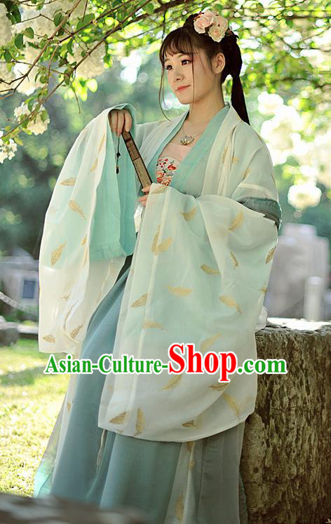 Chinese Ancient Tang Dynasty Palace Princess Historical Costumes Complete Set for Women