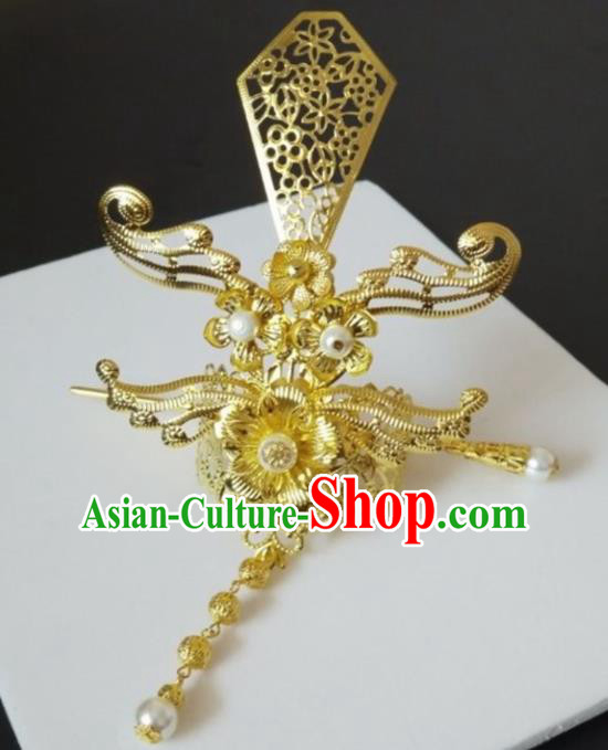 Chinese Traditional Nobility Childe Hair Accessories Hairpins Ancient Swordsman Hairdo Crown for Men