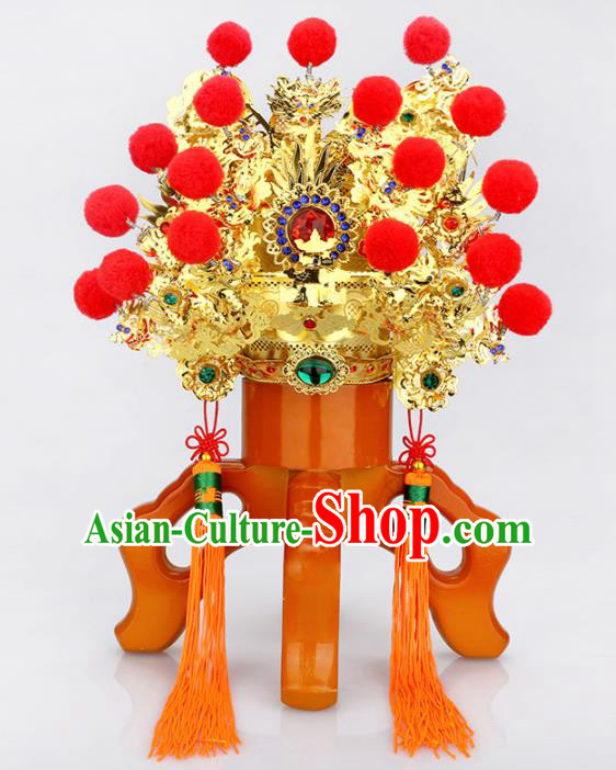Chinese Traditional Religious Hair Accessories Marshal Guan Feng Shui Taoism Hat