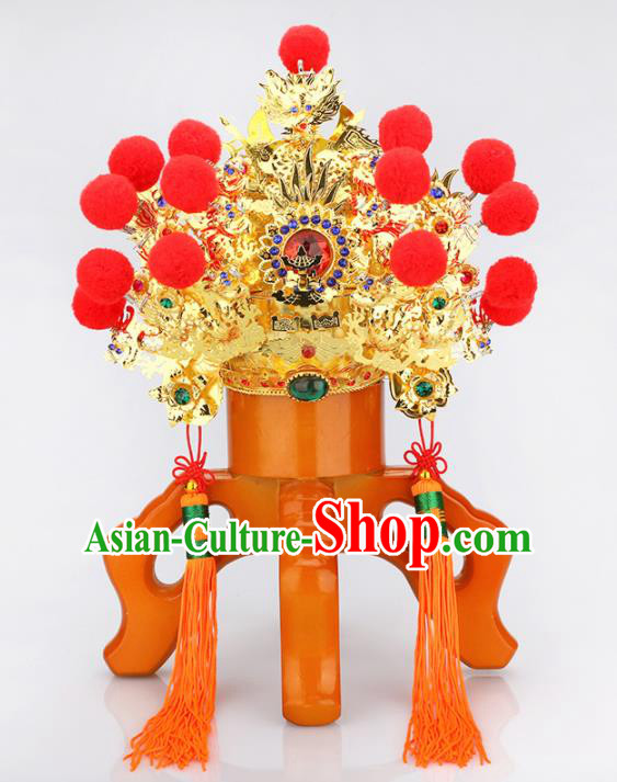 Chinese Traditional Religious Hair Accessories Taoism Feng Shui Marshal Guan Hat