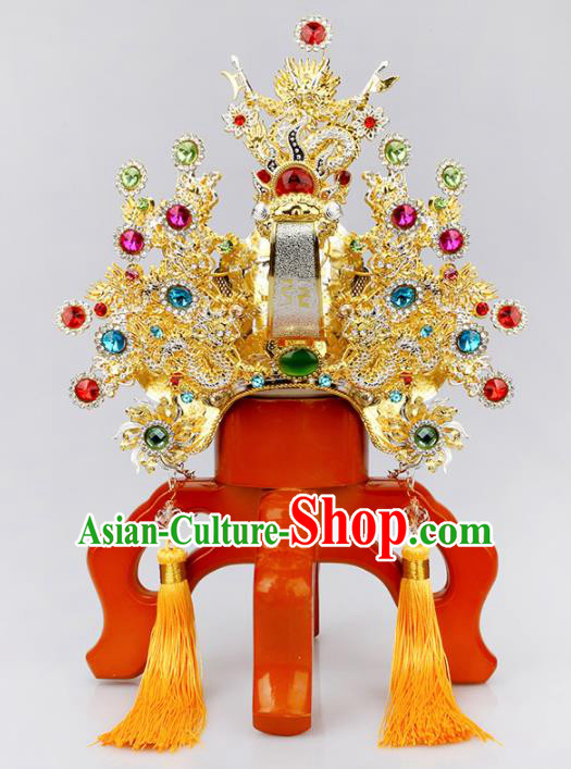 Chinese Traditional Religious Hair Accessories Feng Shui Taoism Head Coronet