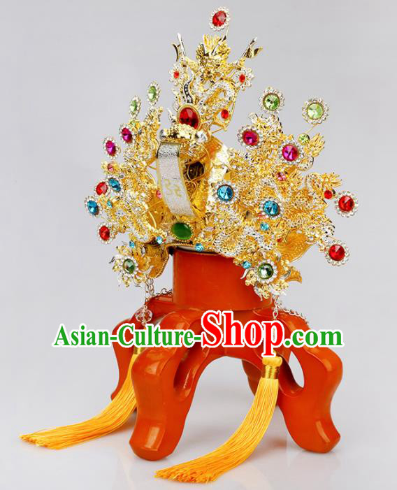 Chinese Traditional Religious Hair Accessories Feng Shui Taoism Head Coronet