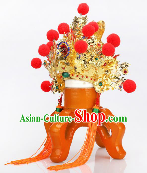 Chinese Traditional Religious Hair Accessories Feng Shui Taoism God Head Coronet