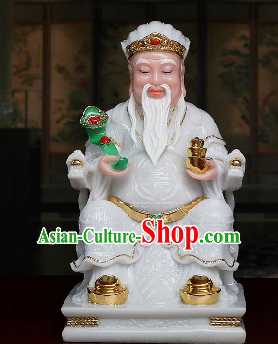 Chinese Traditional Religious Supplies White Gnome Statue Taoism Accessories