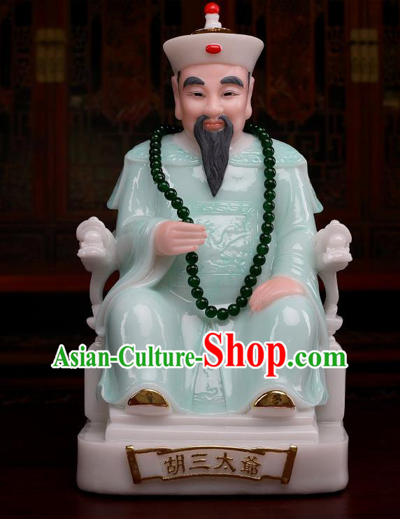 Chinese Traditional Religious Supplies Feng Shui Gnome Green Cloth Statue Taoism Decoration