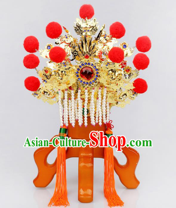 Chinese Traditional Religious Hair Accessories Taoism Feng Shui Crown God Hat