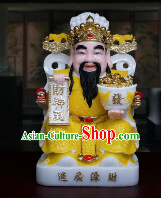 Chinese Traditional Religious Supplies Feng Shui Yellow Clothing Taoism Wealth God Decoration