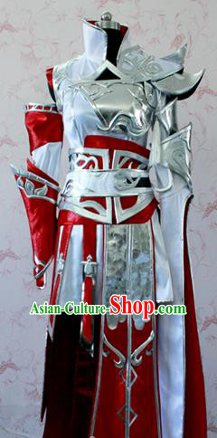 Chinese Ancient Cosplay Swordsman Costume Traditional General Body Armor for Men