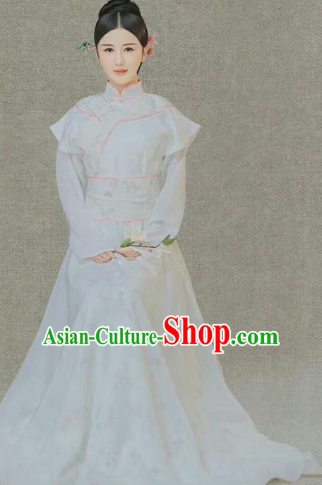 Chinese Ancient Aristocratic Lady Hanfu Dress Traditional Qing Dynasty Palace Princess Costume and Headpiece for Women