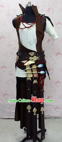 Chinese Ancient Swordsman Costume Traditional Cosplay Young Hero Clothing for Men
