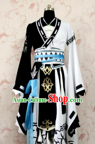 Chinese Ancient Female Swordsman Costume Traditional Cosplay Heroine Dress for Women