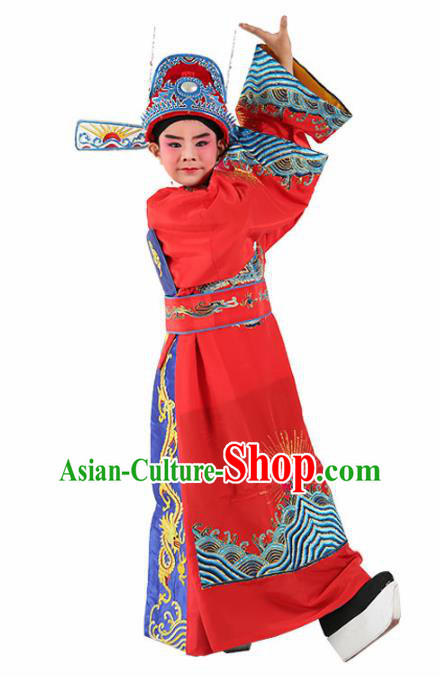 Chinese Traditional Beijing Opera Children Costume Peking Opera Niche Clothing for Kids