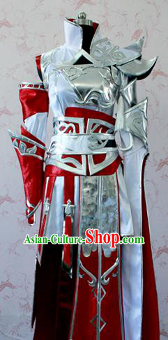 Chinese Ancient Swordswoman Costume Traditional Cosplay Female Knight Armor Clothing for Women