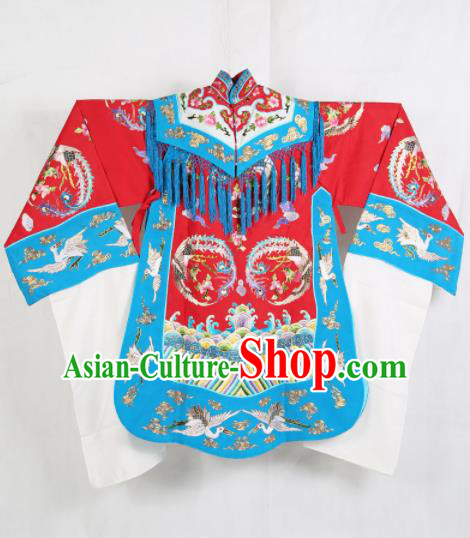 Traditional Chinese Beijing Opera Costume Peking Opera Imperial Concubine Red Embroidered Robe