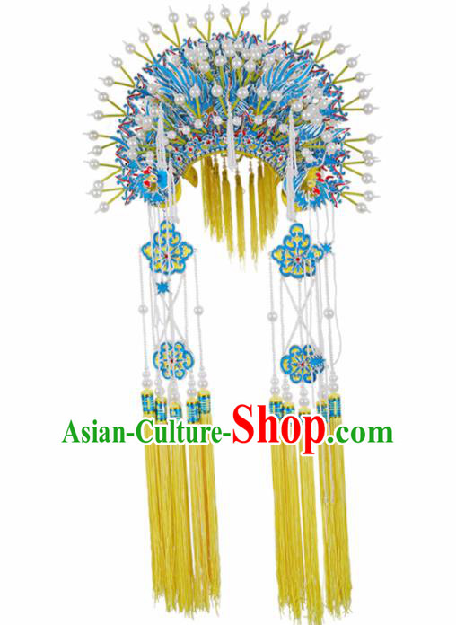 Asian Chinese Beijing Opera Diva Headwear Traditional Peking Opera Imperial Concubine Phoenix Coronet