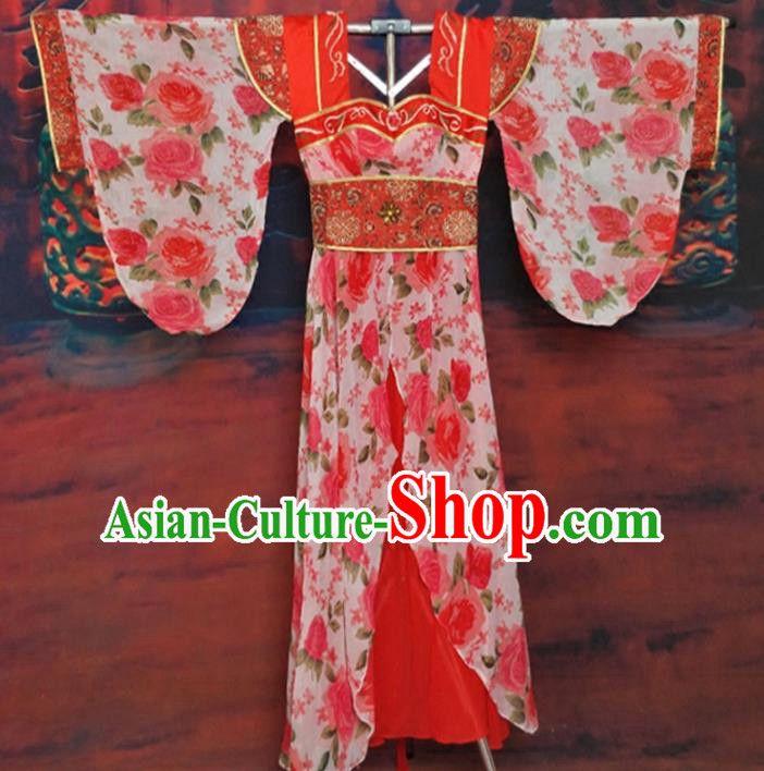 Traditional Chinese Tang Dynasty Princess Hanfu Dress Ancient Imperial Consort Historical Costume for Women