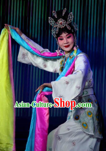 Traditional Chinese Beijing Opera Young Lady Embroidered Dress Ancient Swordswoman Historical Costume