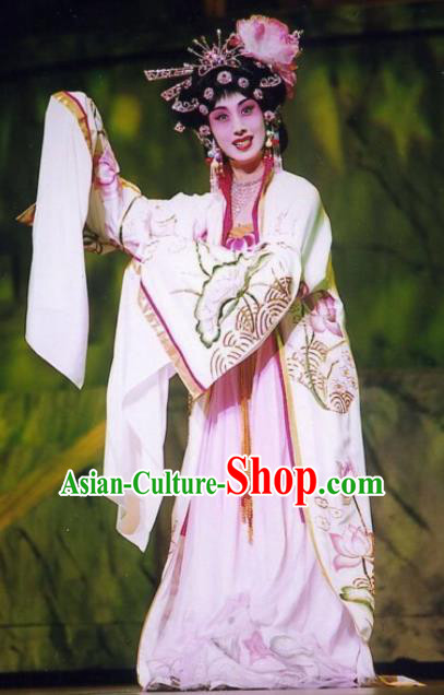 Traditional Chinese Beijing Opera Diva Embroidered Dress Ancient Princess Historical Costume