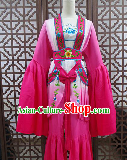 Traditional Chinese Beijing Opera Actress Costume Peking Opera Maidservants Rosy Dress